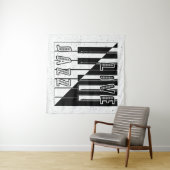 Tenture Logo d'illusion de jazz en direct (En situation (horizontale))