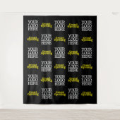 Tenture Logo d'ouverture d'entreprise noir jaune (Devant)