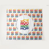 Tenture Logo et slogan d'entreprise simple blanc (Devant (Horizontal))