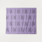 Tenture Logo et texte d'entreprise professionnels violets (Devant (Horizontal))