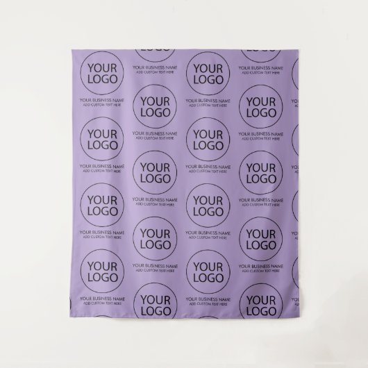 Tenture Logo et texte d'entreprise professionnels violets (Devant)