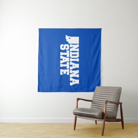 Tenture Logo Indiana State (En situation (horizontale))