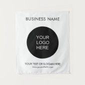 Tenture Logo personnalisable Design de texte Tapestry Back (Devant)