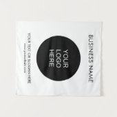 Tenture Logo personnalisable Design de texte Tapestry Back (Devant (Horizontal))