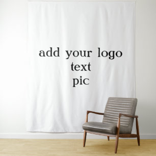 Tenture Logo personnalisé simple et élégant ici entreprise