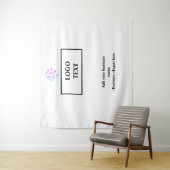 Tenture Logo personnalisé simple et élégant ici société (En situation)