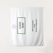 Tenture Logo personnalisé simple et élégant ici société (Devant)