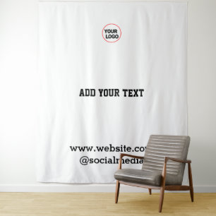 Tenture Logo personnalisé simple et élégant ici société t