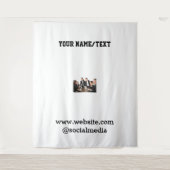 Tenture Logo personnalisé simple et élégant ici société t (Devant)