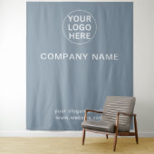 Tenture Logo professionnel Dusty Blue Branded (En situation)