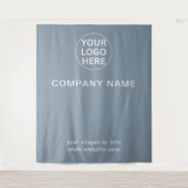Tenture Logo professionnel Dusty Blue Branded (Devant)