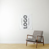 Tenture Logo rectangulaire moderne noir (En situation)