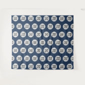 Tenture Logo répétitif Navy (Devant (Horizontal))