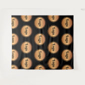 Tenture Logo rond noir et or étape et répétition classique (Devant (Horizontal))