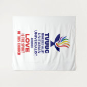 Tenture Logo Symbole TVUC Chalice, l'amour est l'esprit (Devant (Horizontal))