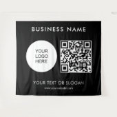 Tenture Logo Texte QR Code Backdrop Party Séminaire d'évén (Devant (Horizontal))