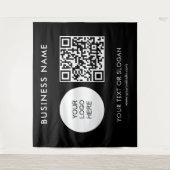 Tenture Logo Texte QR Code Backdrop Party Séminaire d'évén (Devant)