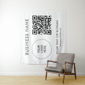 Tenture Logo Texte QR Code Événement Séminaire Partie Cont (En situation)