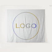 Tenture Logo Unique Entreprise sur Fond Gris Clair (Devant (Horizontal))