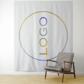 Tenture Logo Unique Entreprise sur Fond Gris Clair (En situation)