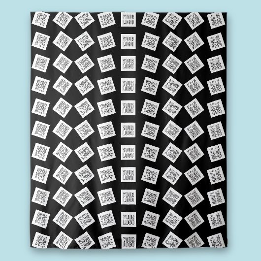 Tenture Logo unique ou Motif d'image | Noir (modifiable)