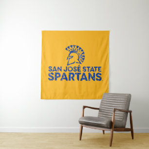 Tenture Logo Wordmark en détresse des Spartans de San Jose