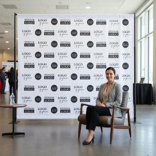 Tenture Logos de sponsors d'entreprise étape personnalisée