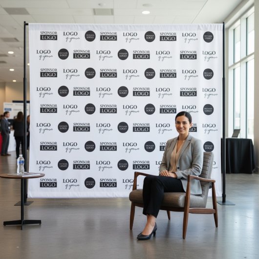 Tenture Logos de sponsors d'entreprise étape personnalisée