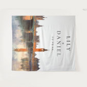 Tenture London Wedding Photo Backdrop (Devant (Horizontal))
