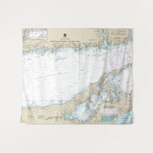 Tenture Long Island Sound Partie Est Carte Nautique