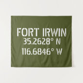 Tenture Longitude de la latitude de Fort Irwin (Devant (Horizontal))