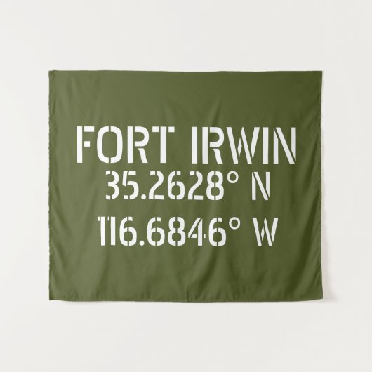 Tenture Longitude de la latitude de Fort Irwin (Devant (Horizontal))