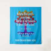 Tenture LORSQUE LES RACINES SONT PROFONDES Eglise chrétien (Devant)