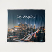 Tenture Los Angeles California City Skyline la nuit (Devant (Horizontal))