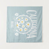 Tenture Los Angeles California Floral Graphic (Devant (Horizontal))