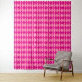 Tenture Losanges Damier Rose Clair et Foncé Harlequin (En situation)