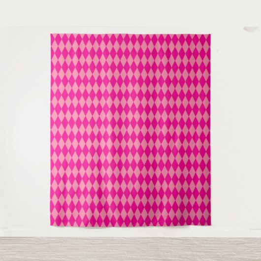 Tenture Losanges Damier Rose Clair et Foncé Harlequin (Devant)