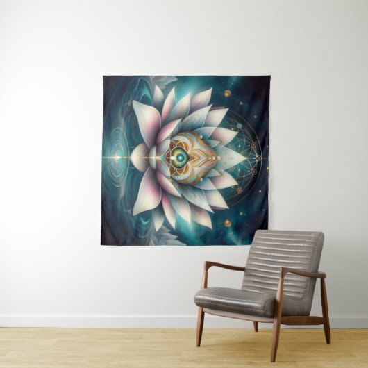 Tenture Lotus de médiation (En situation (horizontale))