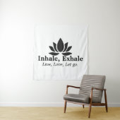Tenture Lotus Tranquille : Inhale, Inspiration Exhale (En situation)