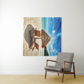 Tenture Lounge on beach throw pillow (En situation (horizontale))