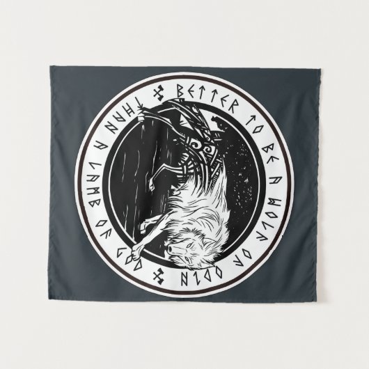 Tenture Loup D'Odin (Devant (Horizontal))
