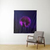 TENTURE LOUP HURLANT LUNE MAGENTA (En situation)