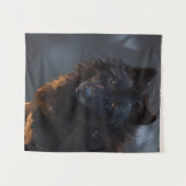 Tenture loup noir (Devant (Horizontal))