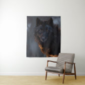 Tenture loup noir (En situation)