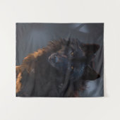 Tenture loup noir (Devant (Horizontal))
