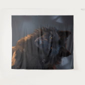 Tenture Loup noir (Devant (Horizontal))