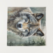 Tenture Loup solitaire Motivation Art Inspirationnel (Devant (Horizontal))