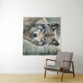 Tenture Loup solitaire Motivation Art Inspirationnel (En situation (horizontale))