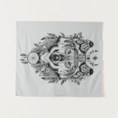 Tenture Loup tribal indien (Devant (Horizontal))