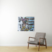 Tenture Loups de vacances (En situation (horizontale))